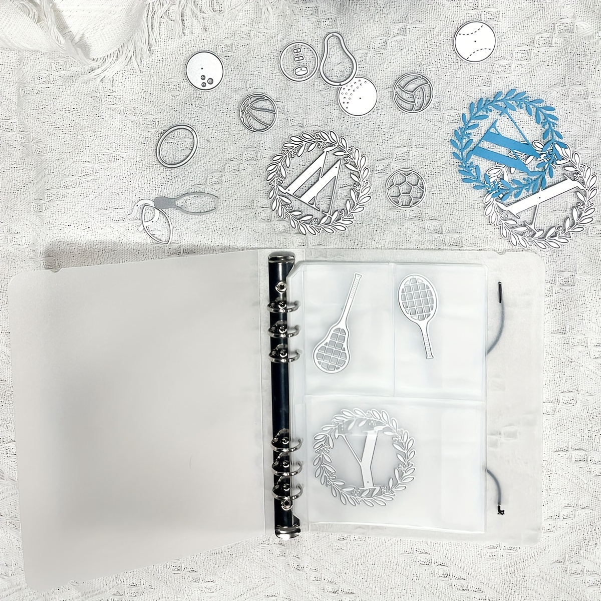 Stanzschablonen-Aufbewahrung * Schablonen- Und Stempel-Aufbewahrung,  Ordner, Seitenschutz, 1 * Mit 20 Blatt * Set, Organizer, Sammlungshlle,  Vorlagenhalter, DIY, Scrapbooking, Aufbewahrung