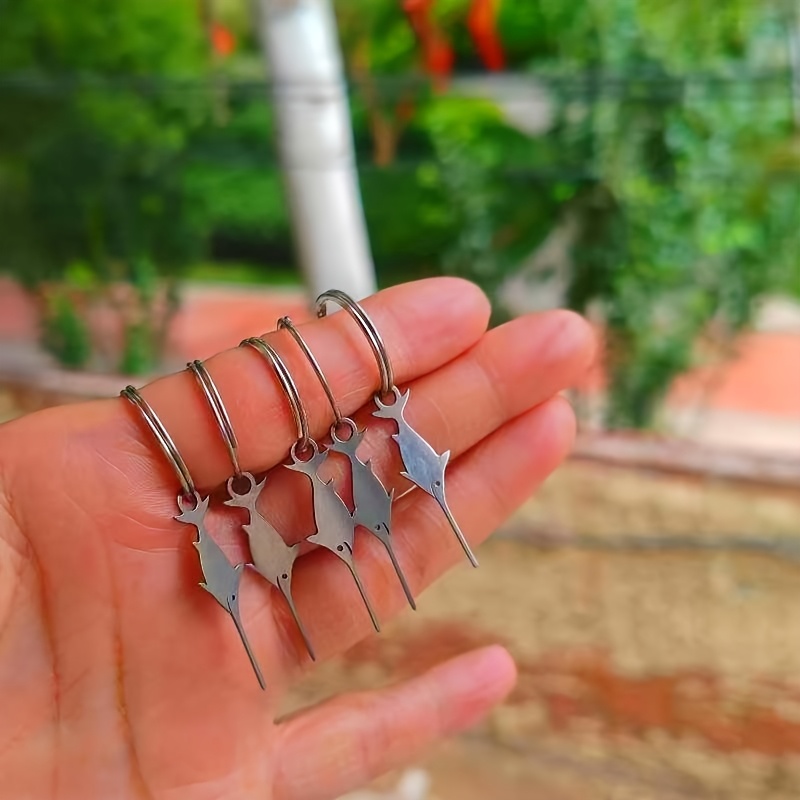 Image of 5pcs Stainless Steel Sim Card Removal Pin, Extended Card Removal Pin, Suitable For , , Vivo, Oppo, Creative Keychain, Cute Cartoon Keychain