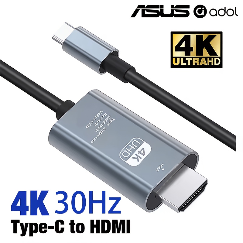 TEMU Asus Adol 4k/ Hdtv Adapter, Usb-c To Hdtv Converter, Hd Screen Transmission & Casting, Portable Plug-and-play, [compatible With Thunderbolt