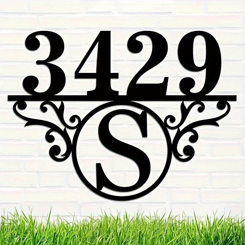 

Custom Metal House Number Sign - Personalized Address Plaque For Outdoor Use, Perfect Housewarming Gift Address Plaque For House