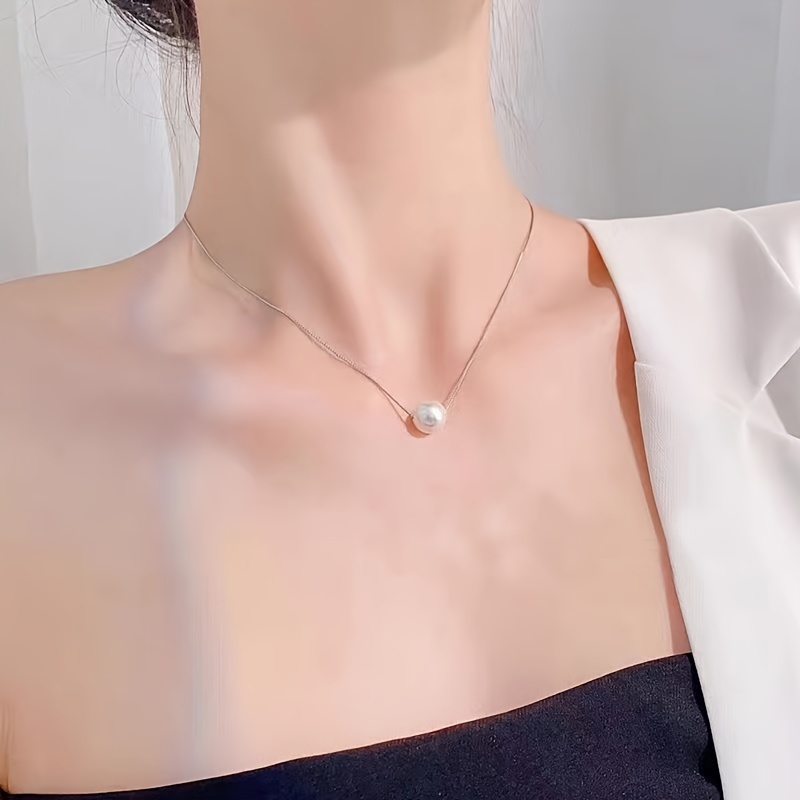 Gorgeous White Pearl Pendant Necklace - Perfect Elegant Gift For !