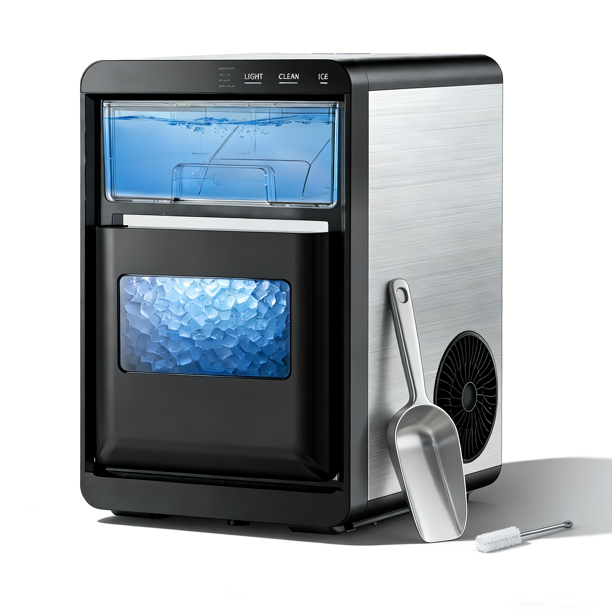 TEMU Countertop Ice Maker, 34/44lbs Daily Production, Auto-cleaning Pellet Ice Machine | Mini Fridge, , Comes With Ice Scoop & Basket, Ice Machine