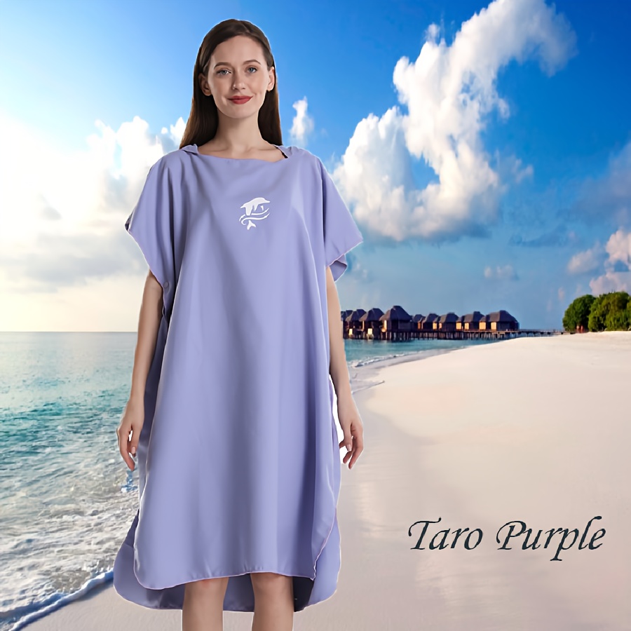 E-shop Surfer-Poncho Wickelbademantel Handtuch, Unisex Bademantel Weich Bequem Dünner Kapuzenabsorber Schnelltrocknendes Wickeltuch Bademantel fürs