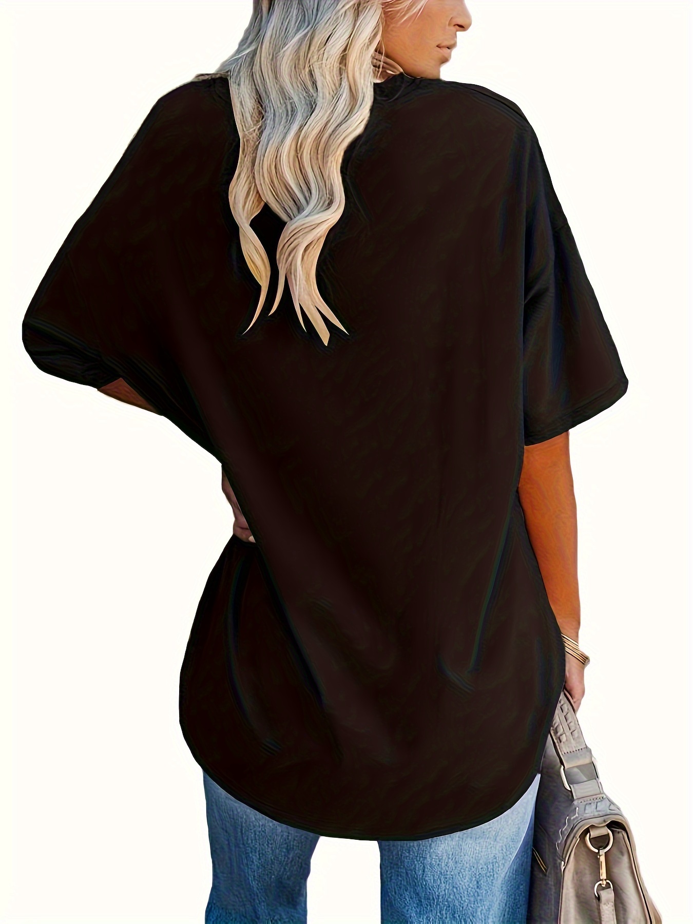 Plus Size, Cross-border European and American Women's Spring/Summer New Loose Fit Half-Sleeve Waist-Tied Top