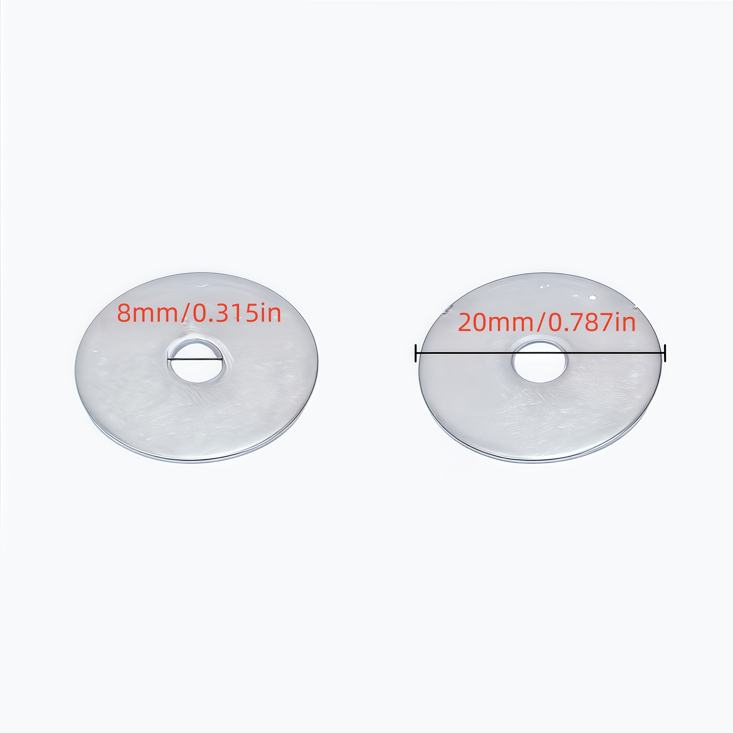 E-shop 100 Stück große verzinkte Unterlegscheiben, verdickte Metall-Unterlegscheiben, Schrauben-Unterlegscheiben, 6 mm * 16 mm * 1,1 mm