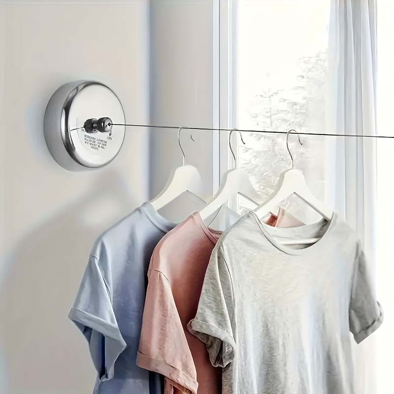 Stainless Steel Wall Hanger Retractable Indoor Clothes Hanger
