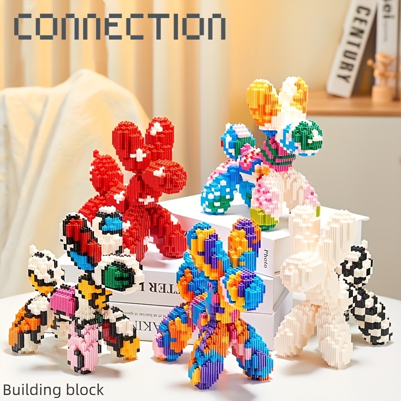 

1151pcs Balloon Dog Splicing Model, Home Art Ornament, With Instructions, Interactive Building Blocks, Gifts For