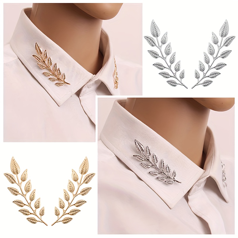 

Elegant Leaf Brooch Set: 2 Pieces Of Fashionable Zinc Alloy Jewelry, Perfect For Holiday Celebrations, Birthdays, Weddings, Parties, And Everyday Wear. Suitable For Ages 15 And Up.