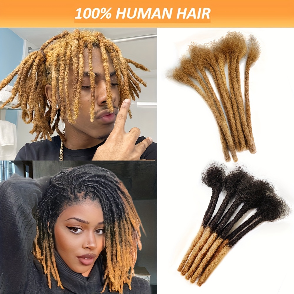 

Handmade Crochet Dreadlock Extensions For Women - 8 Inch 10 Human Hair , Lightweight , Fluffy Loose Look - Suitable For All People