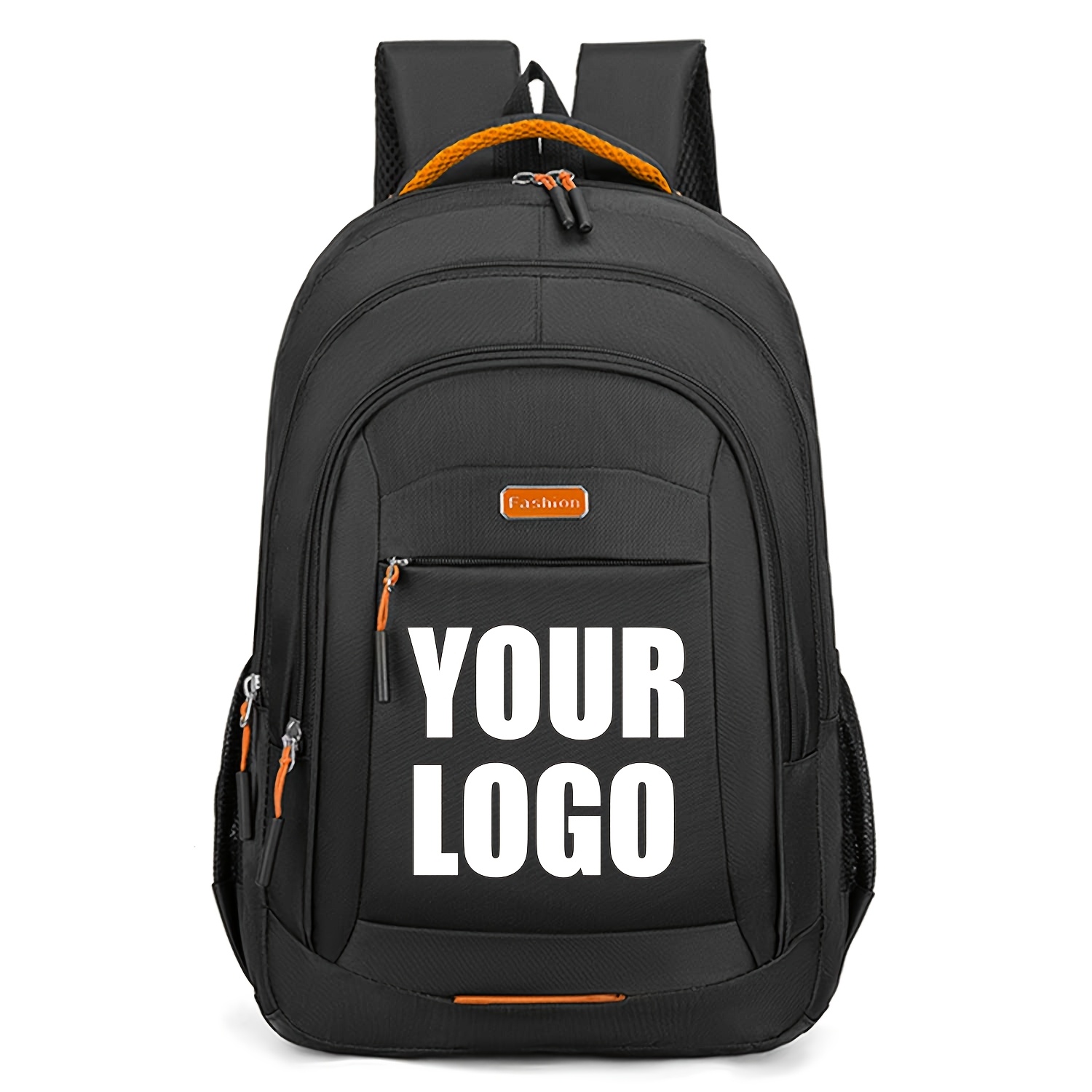 TEMU 1pc Customizable Picture Logo Large Capacity Backpack, Unisex Adjustable Shoulder Straps, Suitable For , Commuting, Travel, Streetwear, Office,