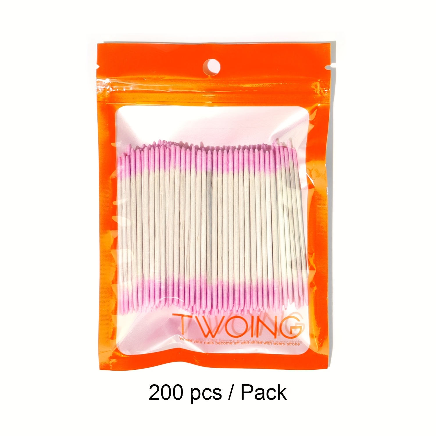 Image of 200pcs Twoing Dual-ended Nail Polish Overflow Cleaning Sticks Suitable For Salon & Home Use, Dual-tip Manicure Tools With Brush Fiber For Polish Removal, Gel Polish, Nail For Nail (no Residue)