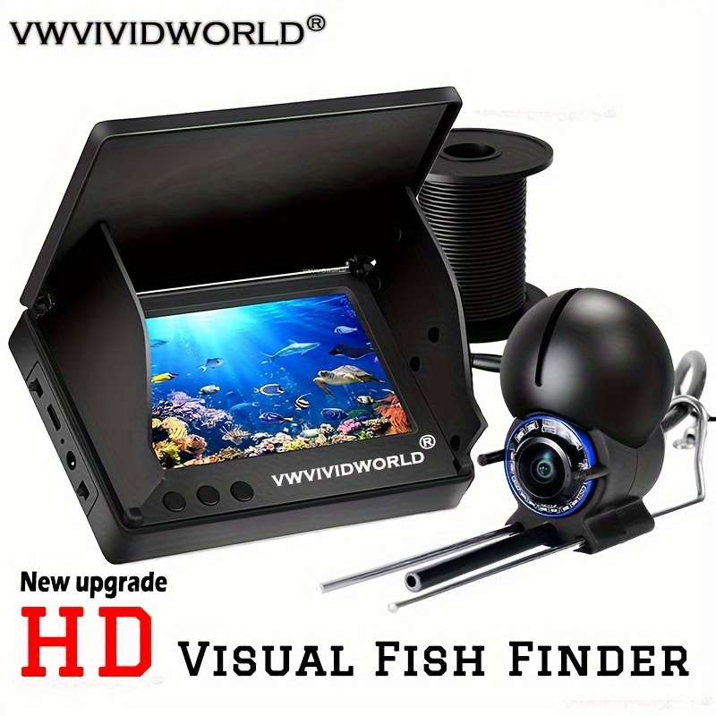 1pc 5 0 4 3 inch lcd ips display fish finder waterproof underwater 220 1080p fishing camera 9 hours endurance