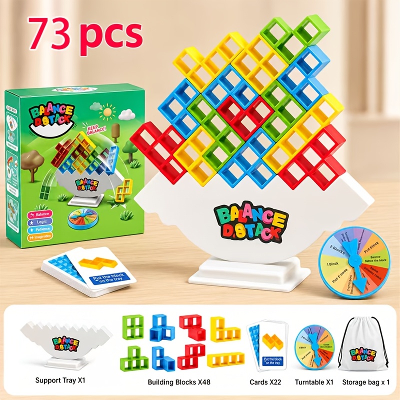 Image of Balance Tower Game: Fun Stacking Desktop Edition Is Perfect For Family And Teen Parties, Tabletop Games, Teen Festivals, Christmas Holiday Gifts, Travel Entertainment And Puzzle Games