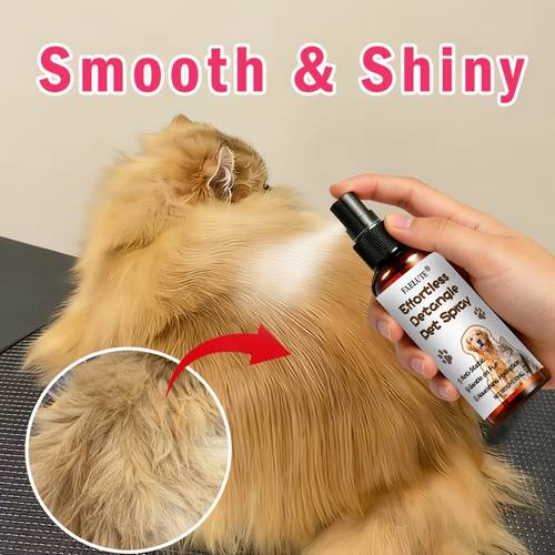 faelute pet hair detangling and shining spray instantly melts tough knots formula grooming time comb gentle lick safe and small pets with fur