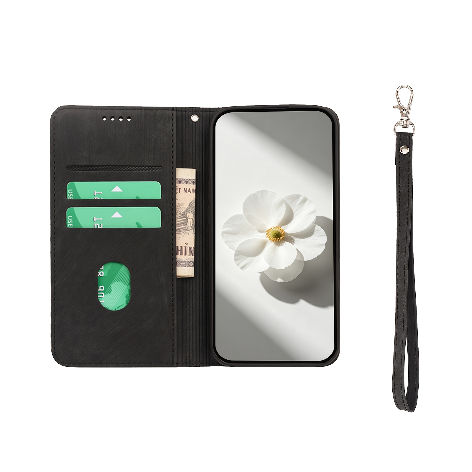 TEMU Phone Case: [suitable For Iphone Flip Case] For Iphone 15/14/13/12/11 Series Flip Cover Wallet Case, Featuring 3 Credit Card Holders, With A