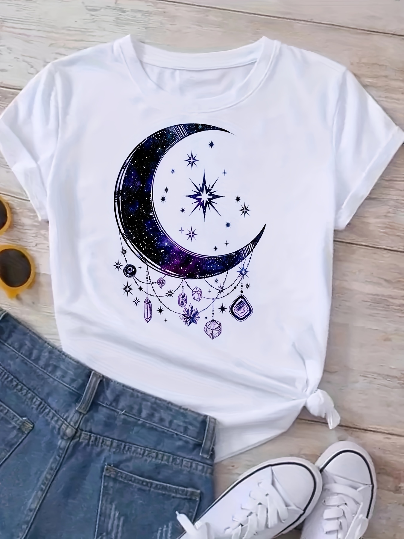Moon & Planet Print Tee Front View