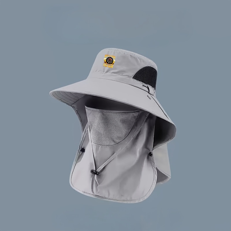 Men's Fishing Hat with American Retro Colorblock Design, Adjustable