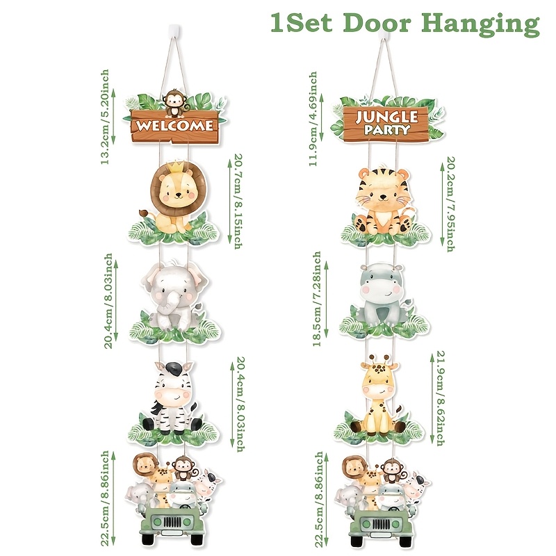 

Animal Door Banner Set - 1st Birthday, Shower & Themed Parties - Theme Hanging Decor