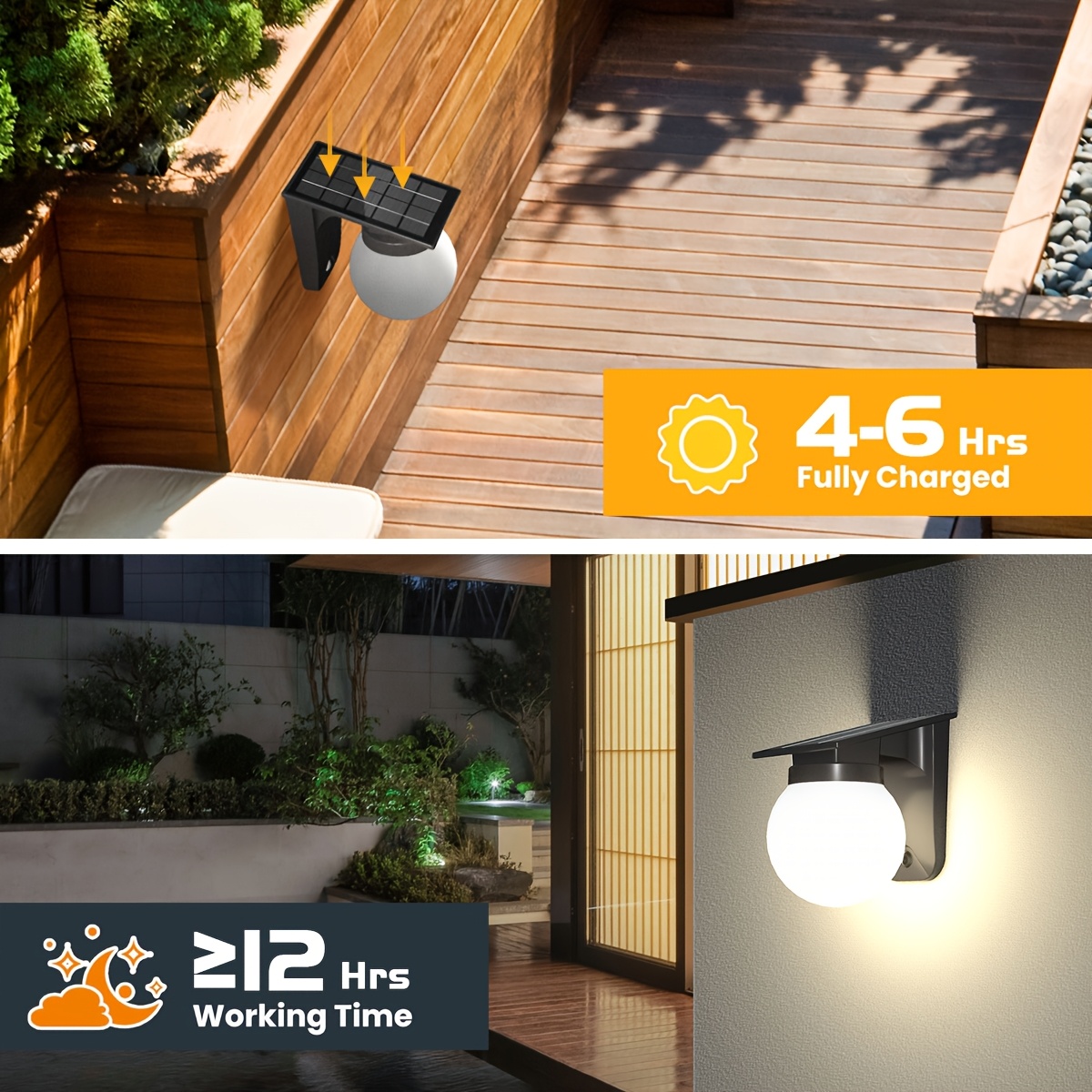 Lampade da parete solari personalizzate: illuminazione esterna efficiente