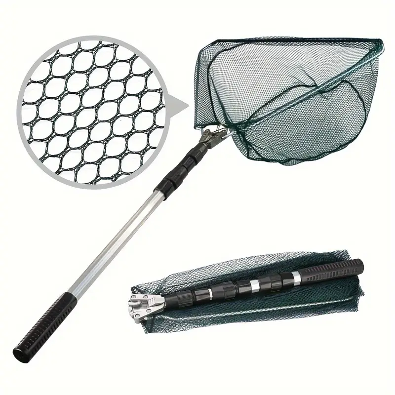 1pc able fishing net foldable fish net for release portable design for kids men women to 34 51inches details 1