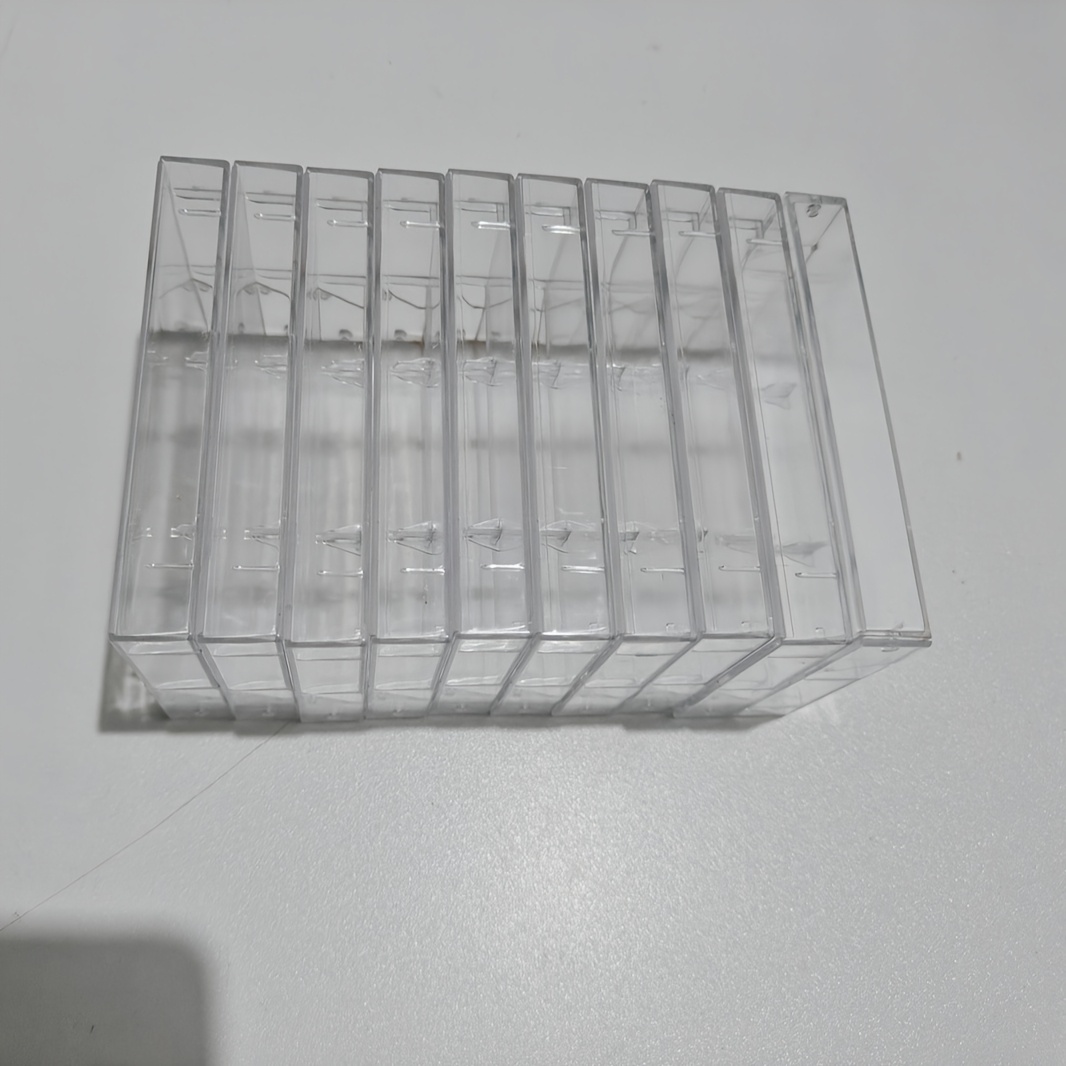 3/5/8/10pcs Blank Cassette Tape Storage Cases, Durable Ps Material, Transparent Audio Tape Organizer Box, Clear Dust-proof Audio Storage Case