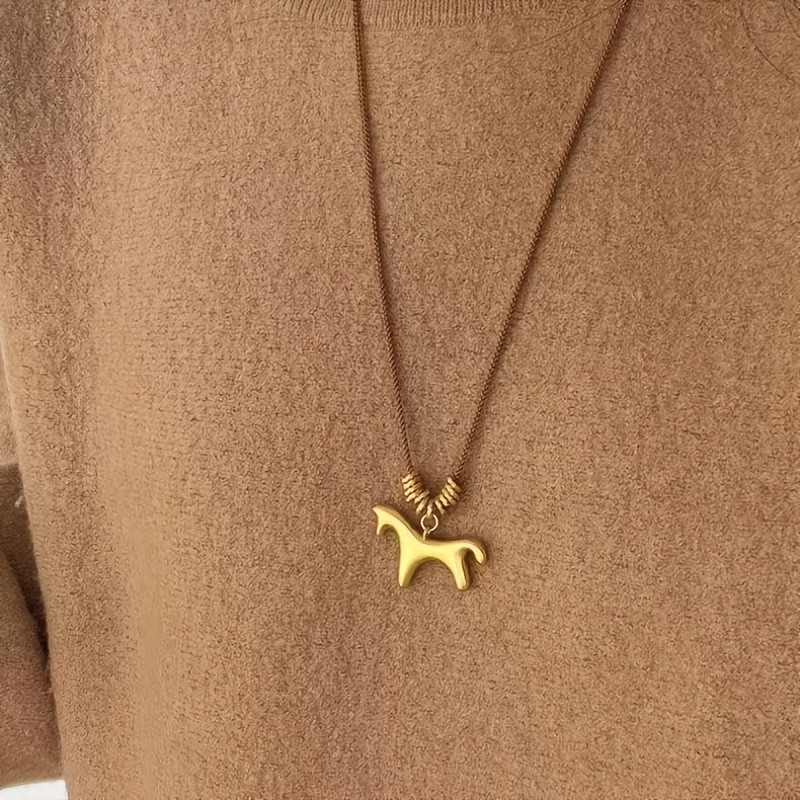 TEMU Long, Adjustable Length With A Simple And Elegant Pony Necklace, Niche And High-end