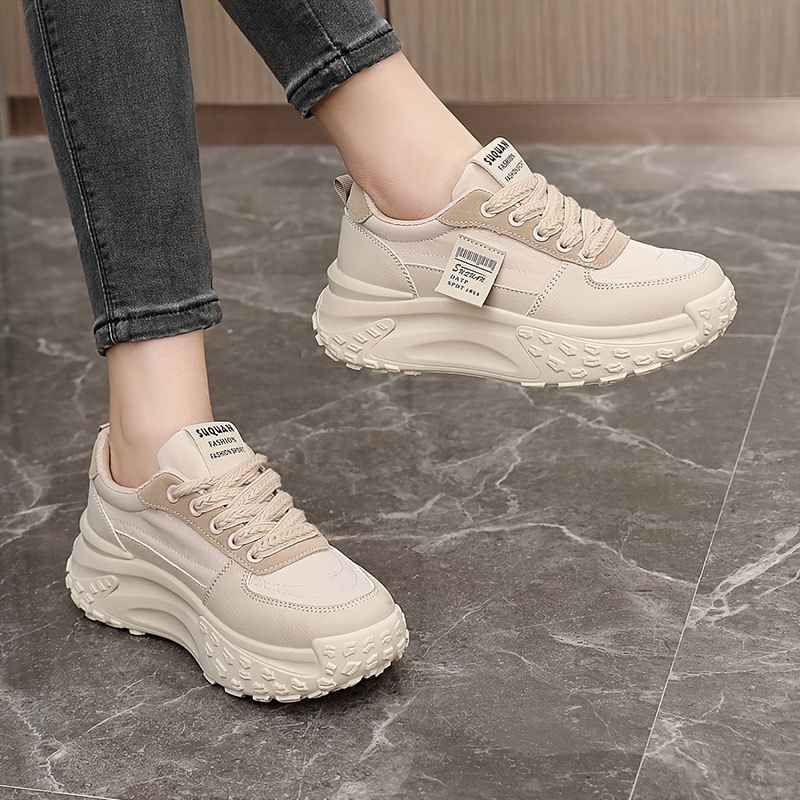 Chunky Sneakers Designer Ladies White Trainers Women's Retro
