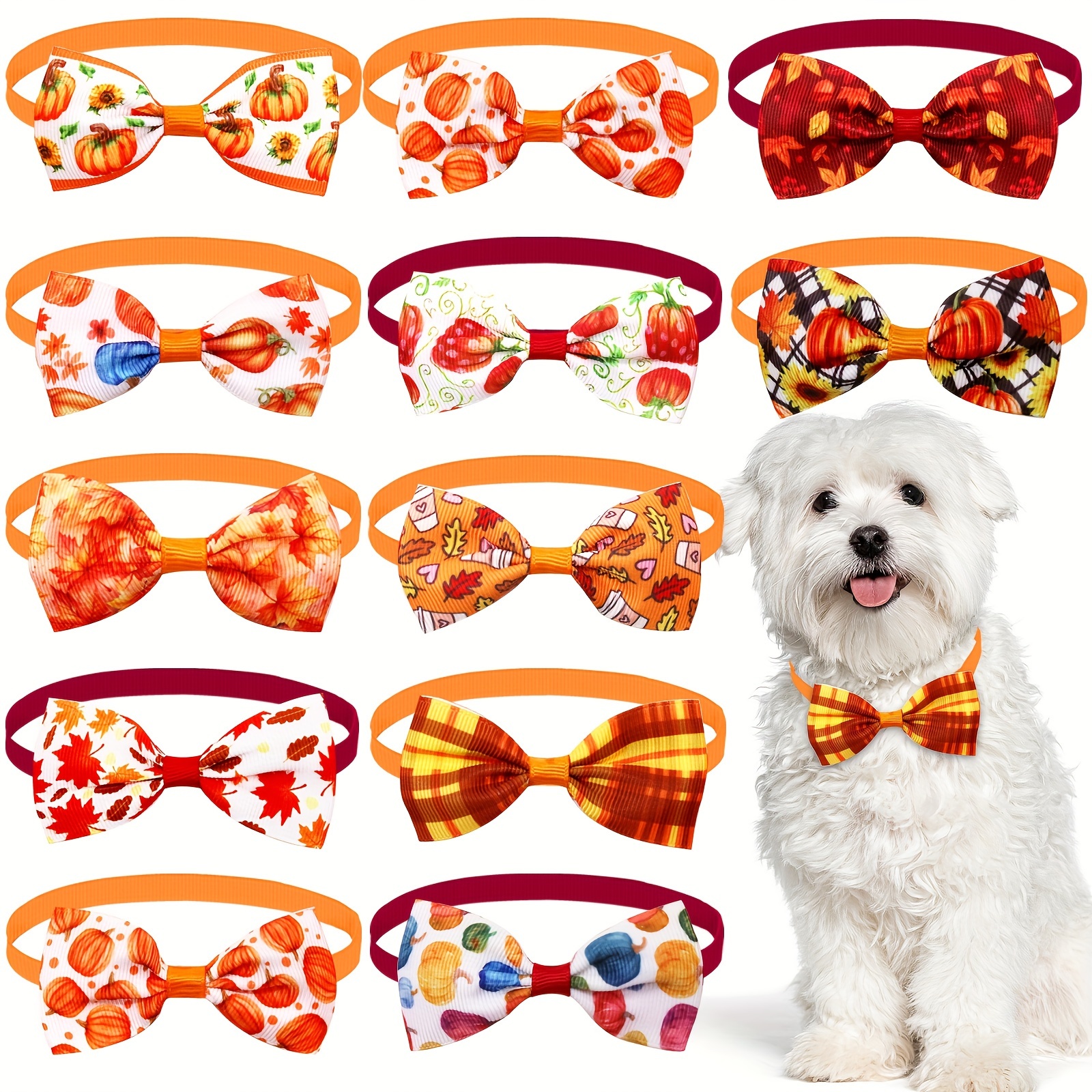 

10pcs Assorted Pet Bow - Detachable, & - Grooming Accessories