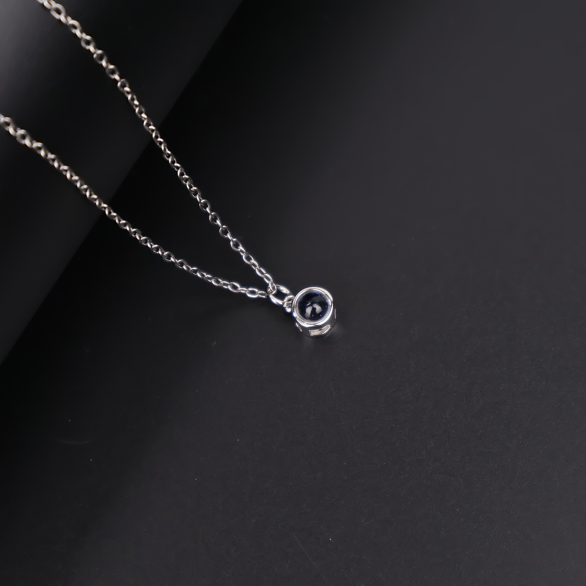 TEMU YouCons Elegantní Luxusní Přehledný Náhrdelník S Projekcí Fotorámu, Syntetický Kámen, Měď, Všestranný Pro…: retailer-supplied image
