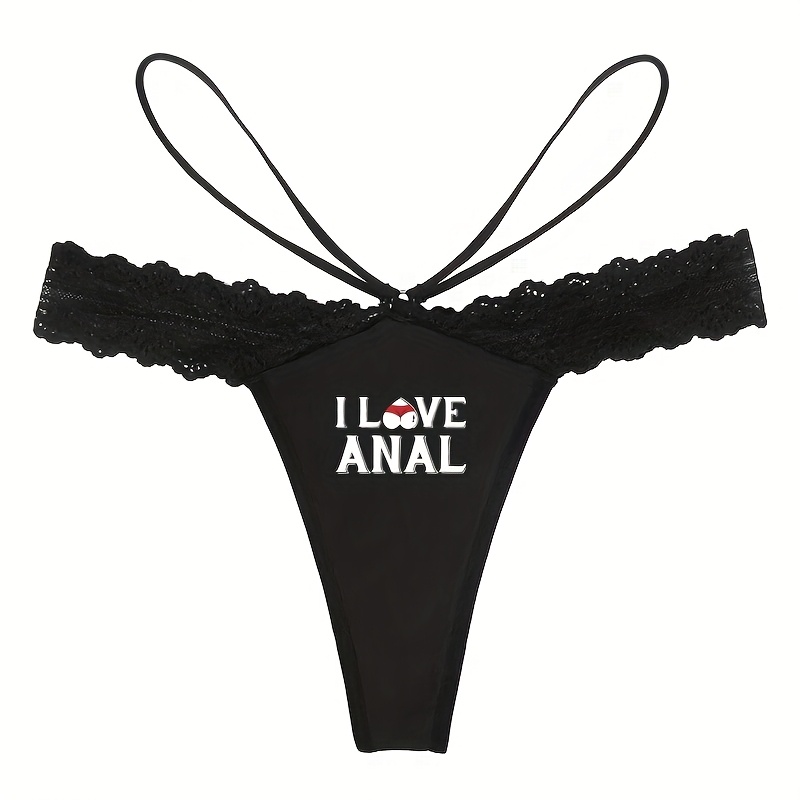 [Sexy Black Lace Thong] Sexy Black Lace Thin Rope Low Waist Thong Underwear for Women - Ladies Panties Girlfriend Wife Gifts