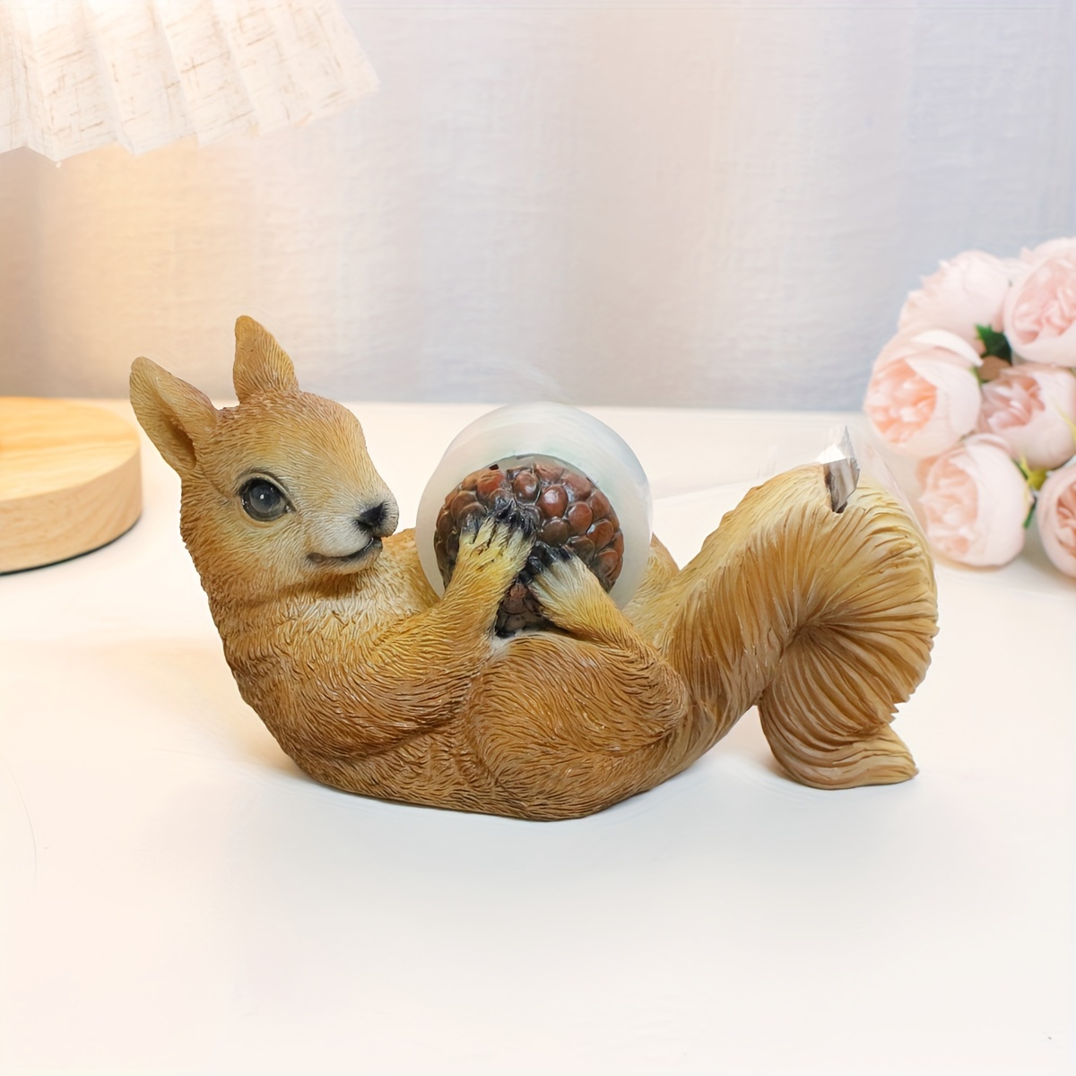 

Cute Squirrel-shaped Tape Dispenser With 1 Roll Packaging Tape, Abs Material, Office Desk Accessory, Easy-to-use Adhesive Tape Cutter, Stationery Organizer, Ideal For Office Decor And