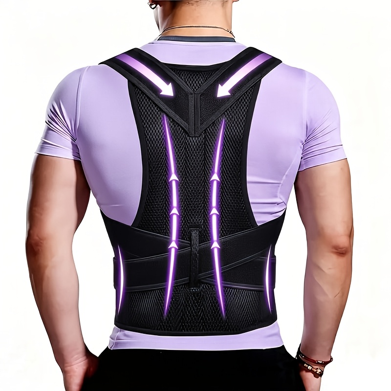 TEMU Gilet de sport pour le dos, haut de sport, port invisible, dos droit, épaules dénudées, dos nu, sangle de redressement postural pour une posture