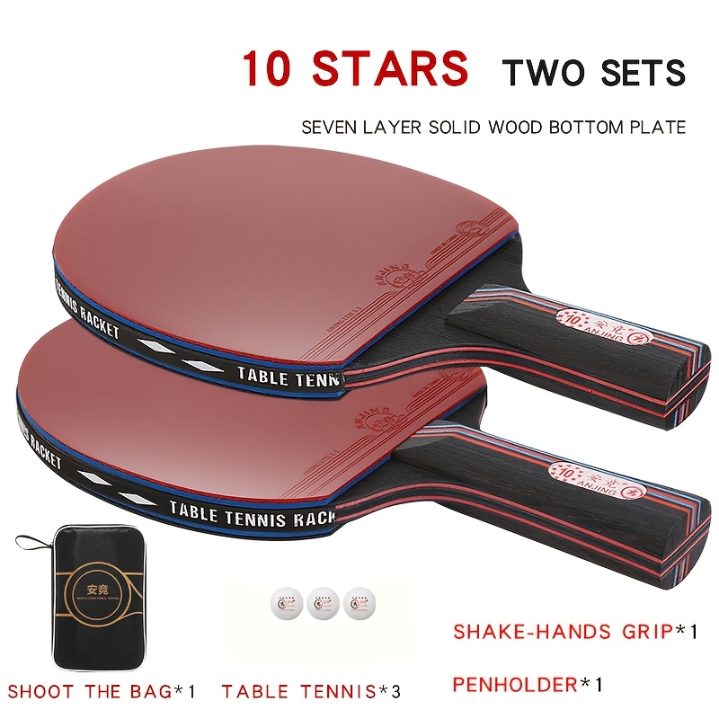 Carbon Table Tennis Racket Set for Competition