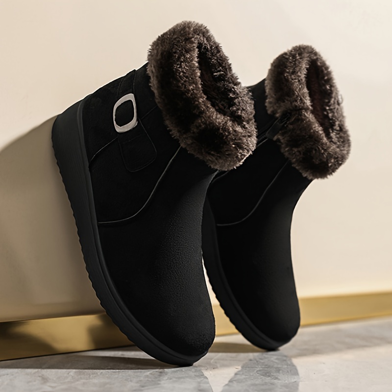 Ankle Boots Winter Boots Wide Fit Fur Lined Women's Winter