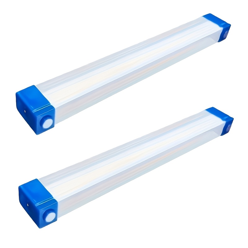 TEMU 2pcs Rechargeable Led Magnetic Camping Light Strips, Portable Emergency Light, 3 Modes, Ipx4, Handheld Flashlight, Hanging Tent Light, Ideal For