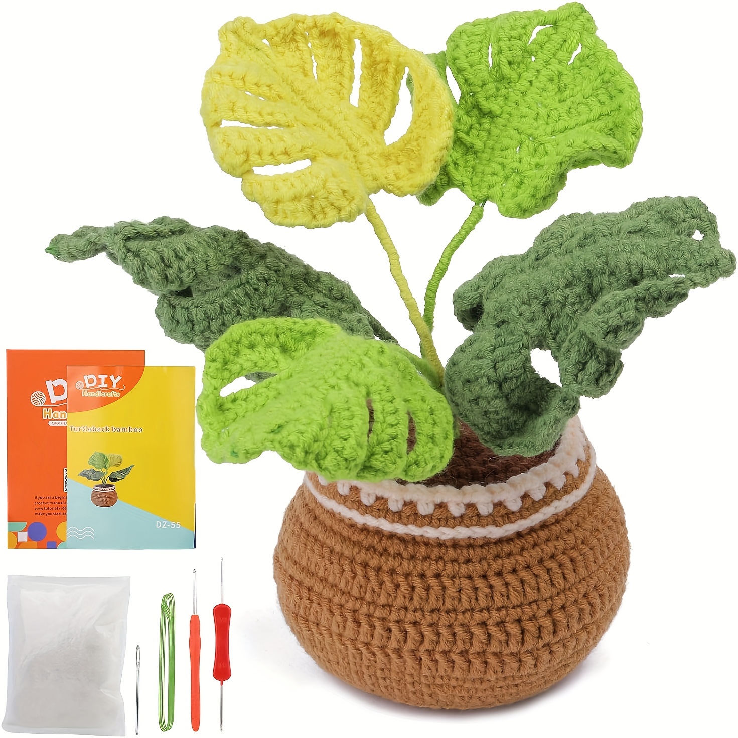 

Crochet Kit For Beginners, Monstera Leaves Crochet Kit Beginner Crochet Starter Kit For Complete Beginners Adults, Crocheting Knitting Kit With Step-by-step Video Tutorials