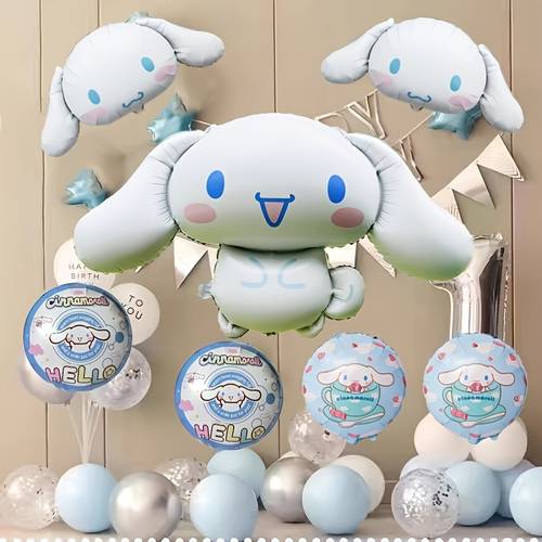set of 7 series cute cartoon aluminum foil balloons featuring photography props and a atmosphere in setting