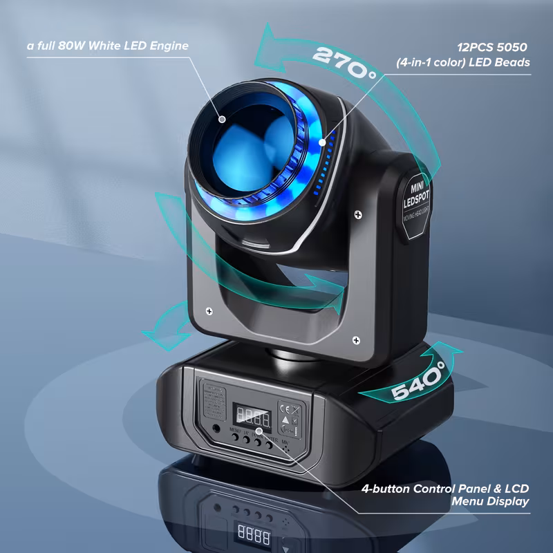 led moving head lights 18prism rgbw gobo beam stage spot light dj disco dmx 5