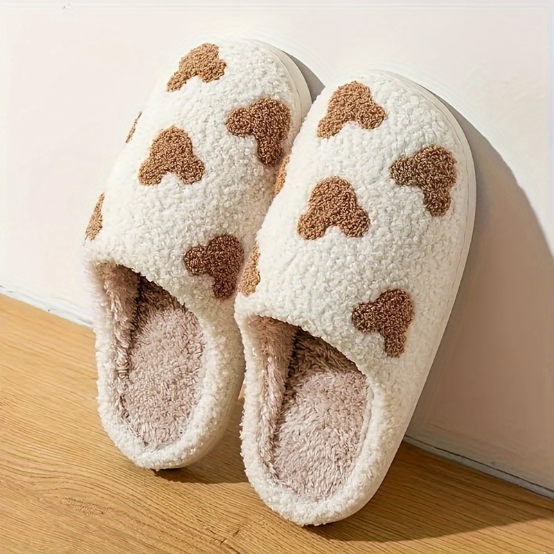 

Cozy Cartoon-themed Women's Slippers - Warm, Non-slip Indoor Shoes With Soft Fabric Lining For Winter Comfort