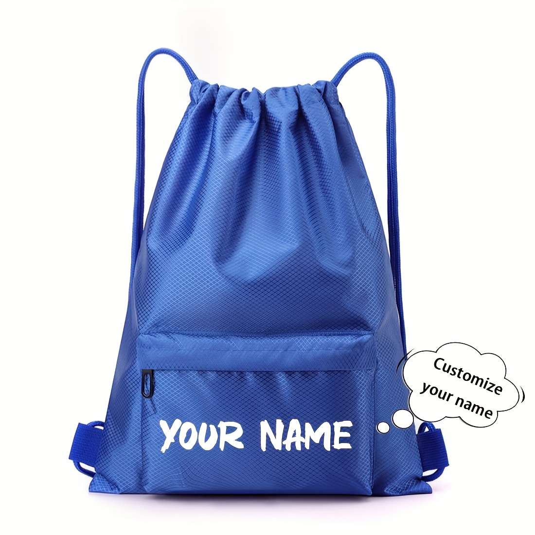TEMU A Personalized Drawstring Gym Bag With Custom Letters, Featuring A Large Capacity And Stylish Design. In Colors, Perfect For Cycling, Fitness,