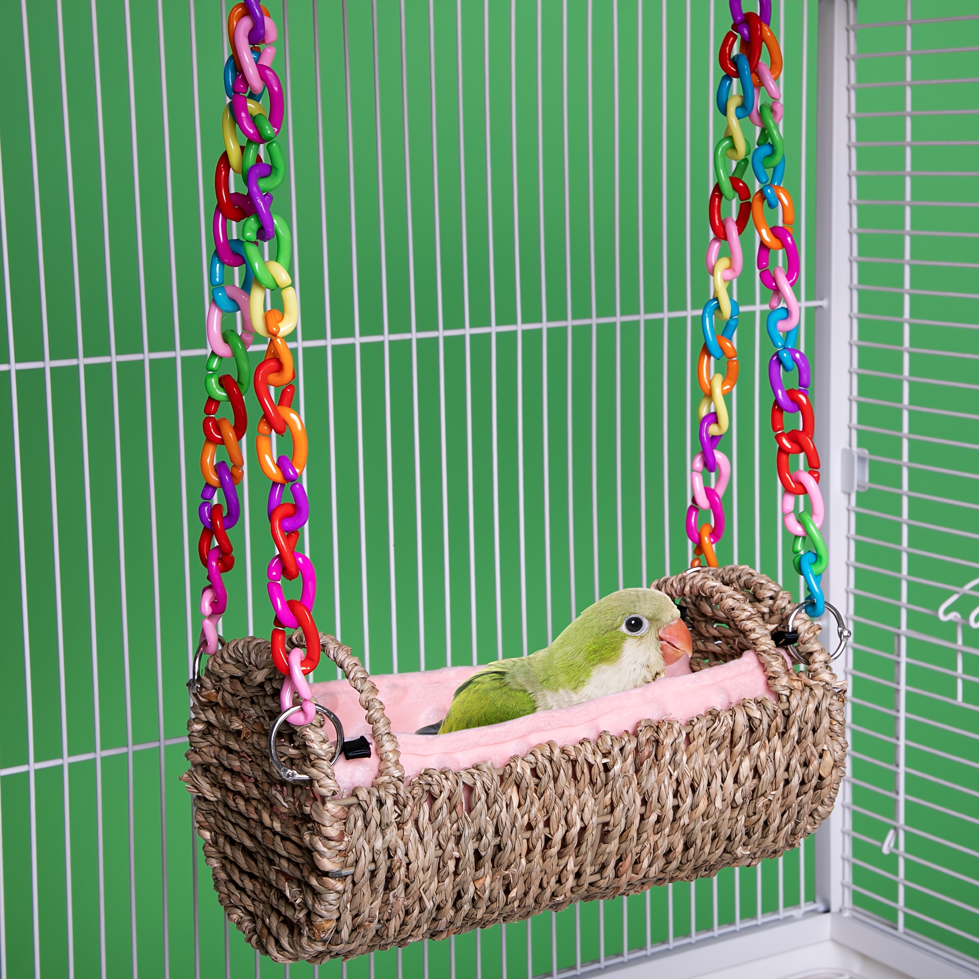 Universal Parrot Nest Mat with Random Colored Toothbrush