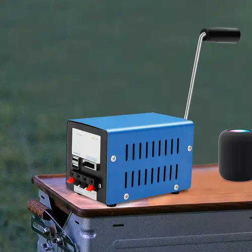 Dynamoteur d'urgence à manivelle haute puissance, générateur de charge USB, camping en plein air, banque d'alimentation de survie, 3V-15V, 12V 13 Dynamoteur d'urgence à manivelle haute puissance, générateur de charge USB, camping en plein air, banque d'alimentation de survie, 3V-15V, 12V 13