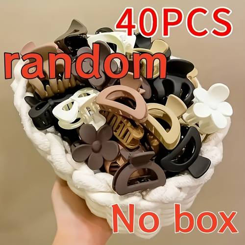 40pcs assorted coffee colored small claw clips for women small size simple and suitable for all hairstyles and outfits beach essentials fashionable lightweight multi functional hair clips