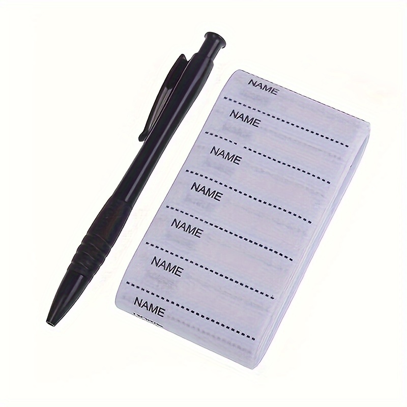 Image of 200pcs White Washable Iron On Name Labels Clothing Label Garment Tags Marker Set For Sewing Clothes Additions