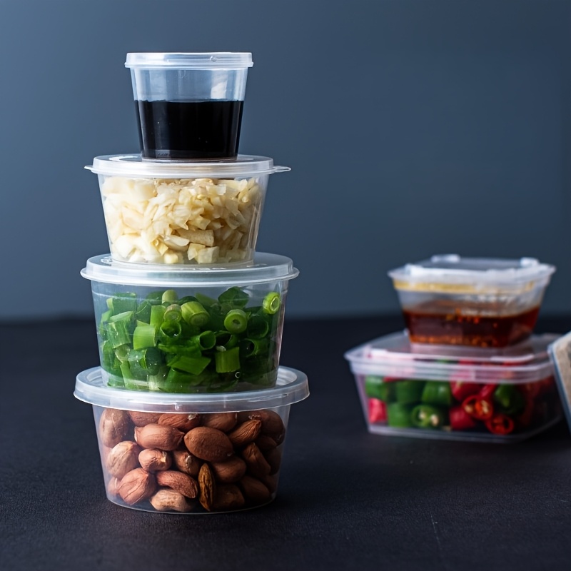 Transparent Plastic Storage Box with Lid, Stackable Organizer