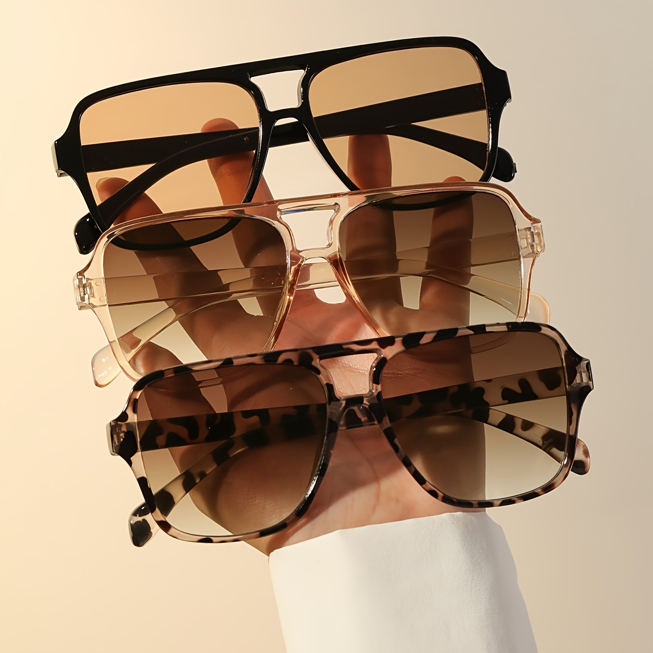 Image of 3pcs Women/men's Retro Classic Unique 400 Glasses Street Style Fashion Glasses Suitable For Daily Gifts, Outdoor Leisure Activities, Beach Parties, Camping, Hiking