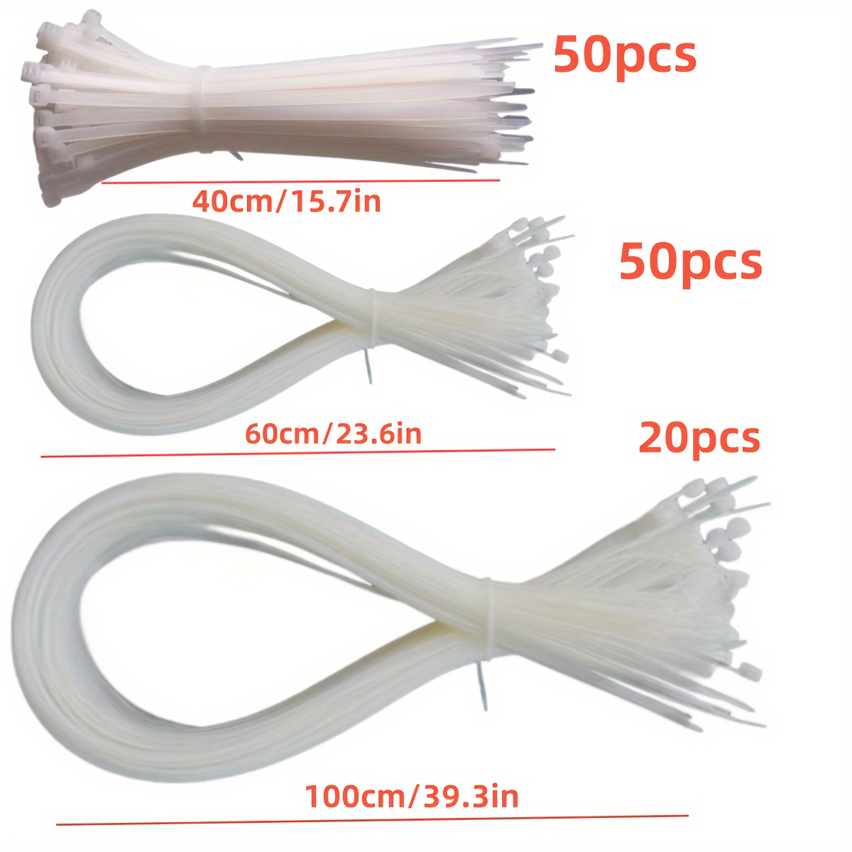 

Multi-purpose "heavy Duty" Nylon Tie - Self-locking, Large Size 400/500/600/800/1000mm, Large Size Tie Plastic Tie Wire Tie New Material Tie Wire Tie, For And Organization In Home And Office