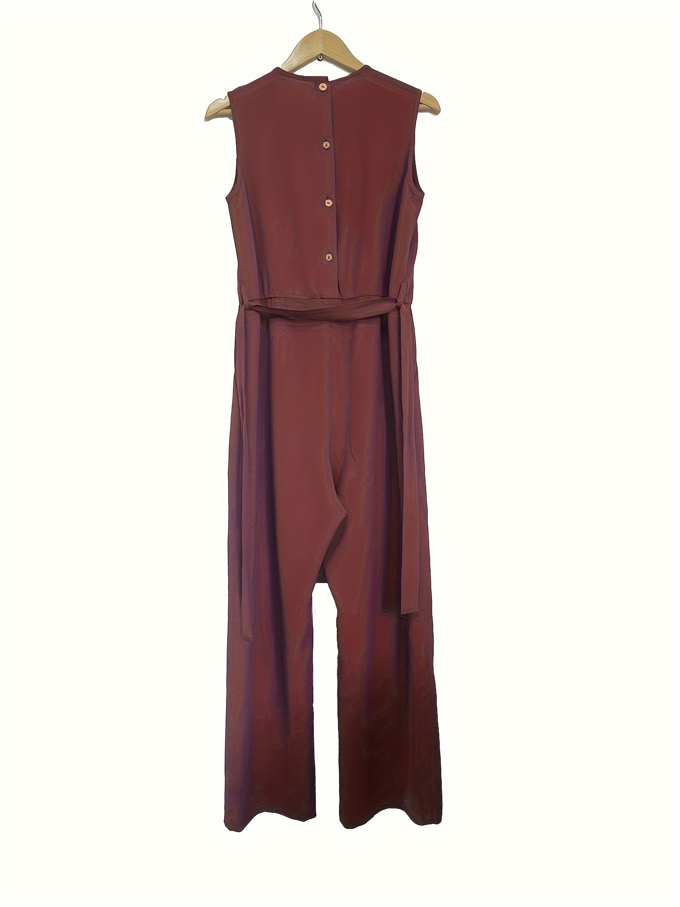 Tuta da donna girocollo senza maniche Slim Fit Pantaloni a