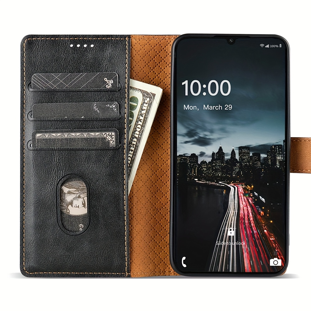 Husă pentru telefon: Husă din piele ecologică pentru Galaxy A56 A36 A26 A16 A55 A35 A15 A54 A34 A14 A53 A33 A13, cu suport pentru carduri și suport integrat, portofel flip pentru telefon