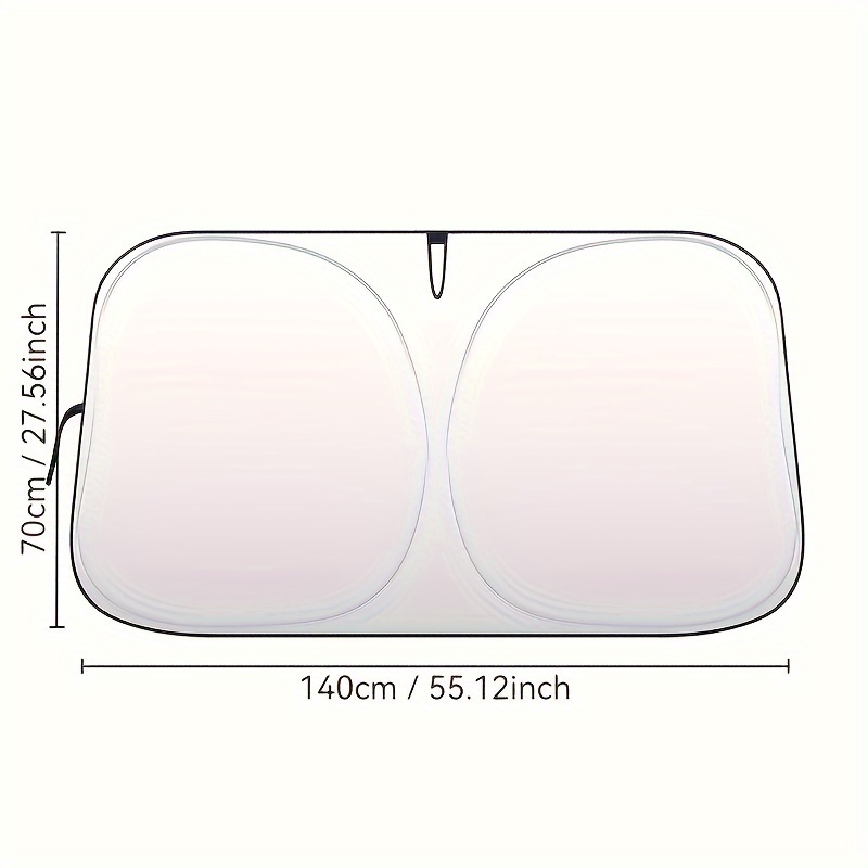 TEMU Portable Car Windshield Sunshade - Thermal Front For Interior Accessories, Fits Most Vehicles